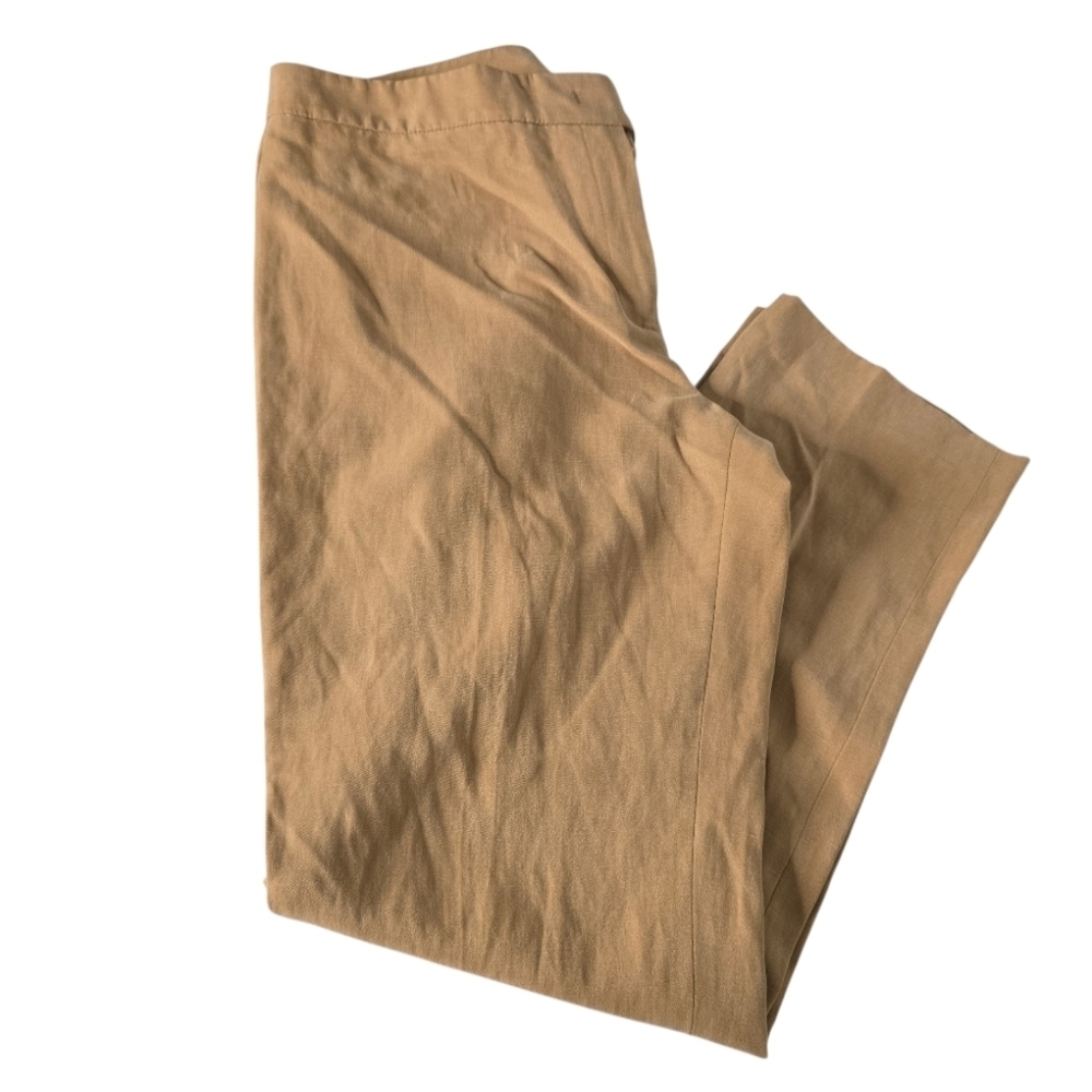 Anne Klein  Classic Pants Straight Keg Size 8 Mustard *